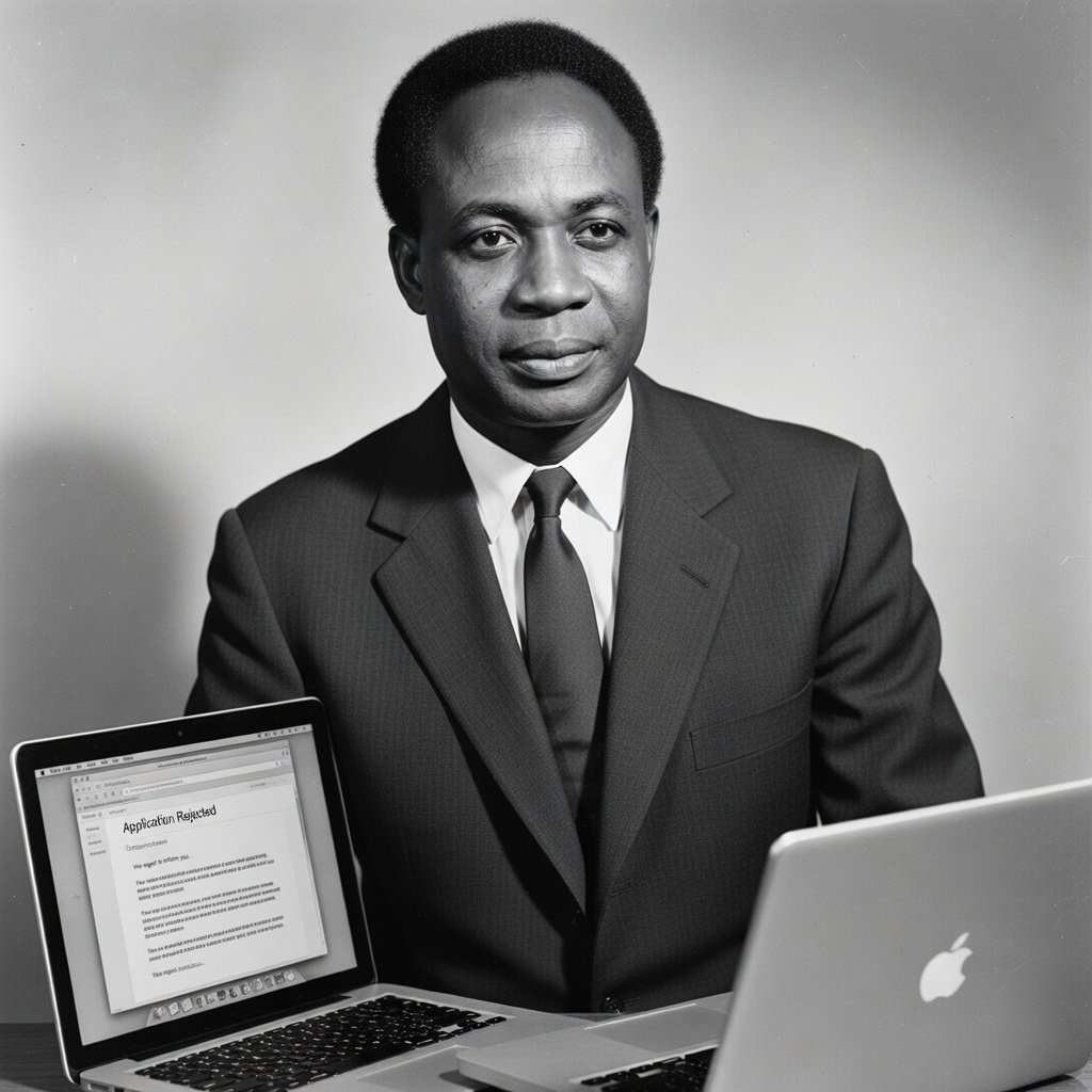 AI hiring rejection algorithm African leader satire technology Ghana