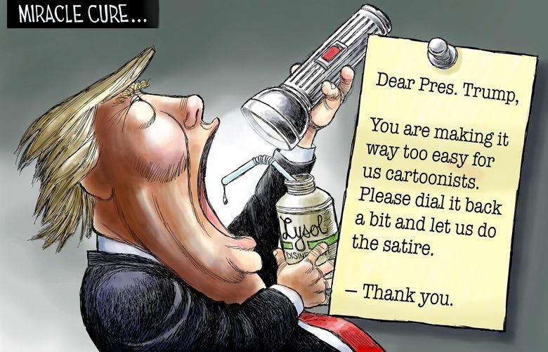 ghana satire freedom of speech — a cartoon of Trump